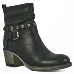 Boots, Bottines|VICE VERSA Bottines A Talon Femme Noir Style Western