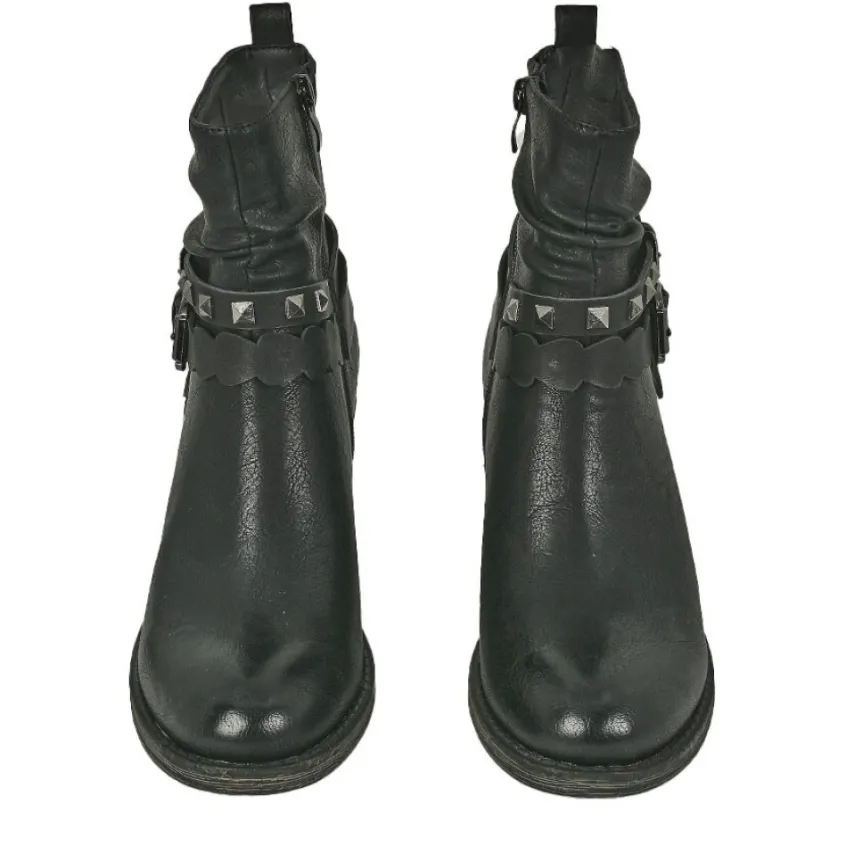 Boots, Bottines|VICE VERSA Bottines A Talon Femme Noir Style Western