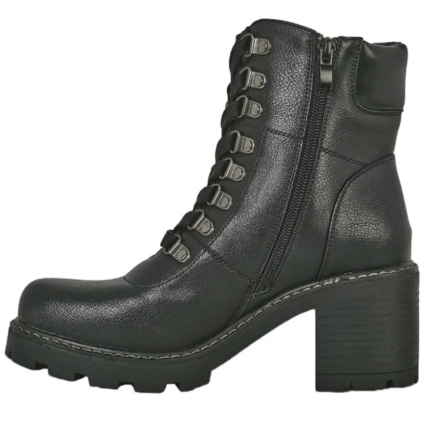 Boots, Bottines|VICE VERSA Bottines A Talon Femme Noir Semelle Crantee