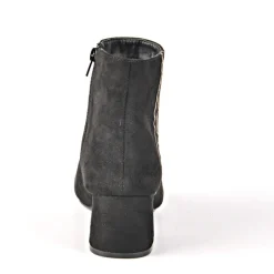 Boots, Bottines|VICE VERSA Bottines A Talons Aspect Velours Noir