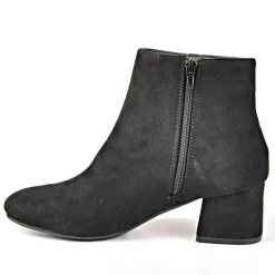 Boots, Bottines|VICE VERSA Bottines A Talons Aspect Velours Noir