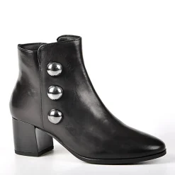 Boots, Bottines|TIPO ALTO Bottines A Talons Avec Boutons Fantaisies Noir