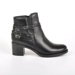 Boots, Bottines|TIPO ALTO Bottines A Talons Avec Boucles Metalliques Noir