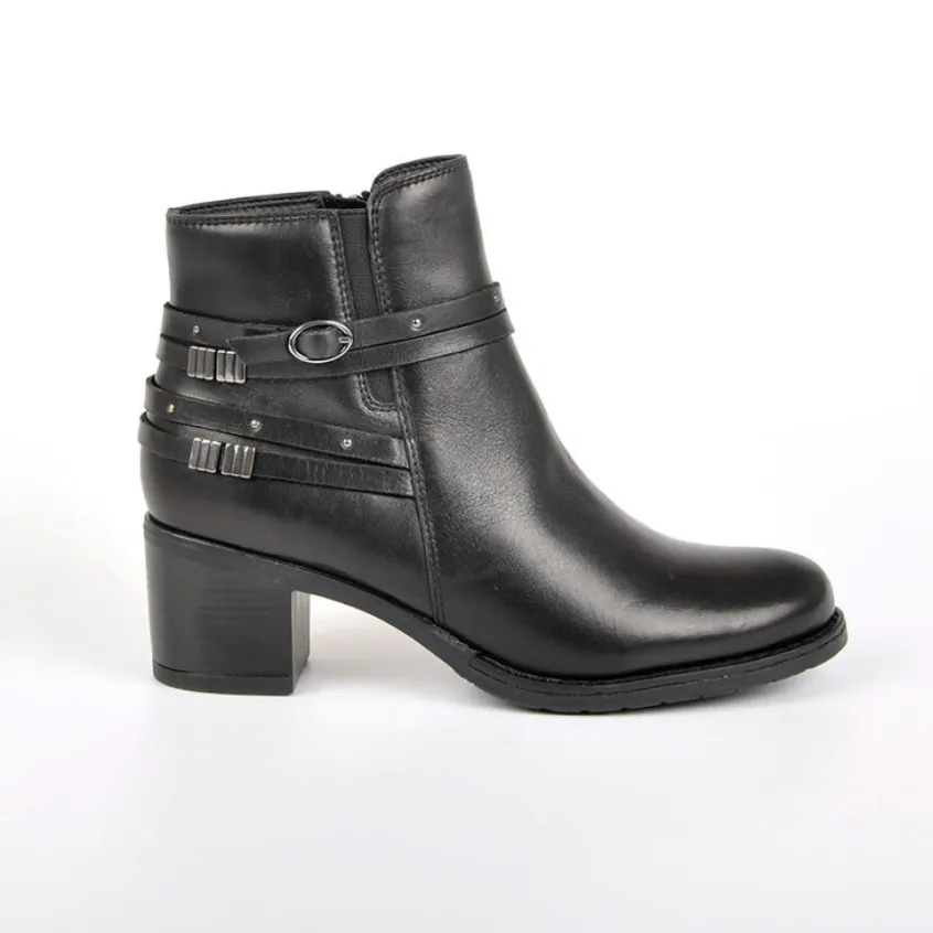 Boots, Bottines|TIPO ALTO Bottines A Talons Avec Boucles Metalliques Noir