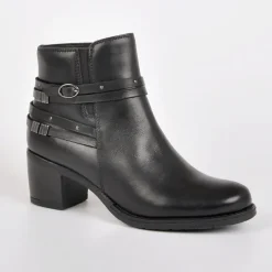 Boots, Bottines|TIPO ALTO Bottines A Talons Avec Boucles Metalliques Noir