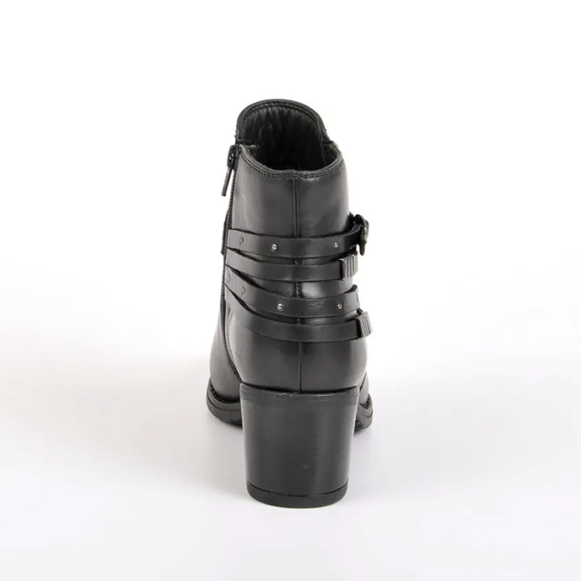 Boots, Bottines|TIPO ALTO Bottines A Talons Avec Boucles Metalliques Noir