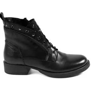 Boots, Bottines|TIPO ALTO Bottines A Talons Avec Lacets Elastiques Noir