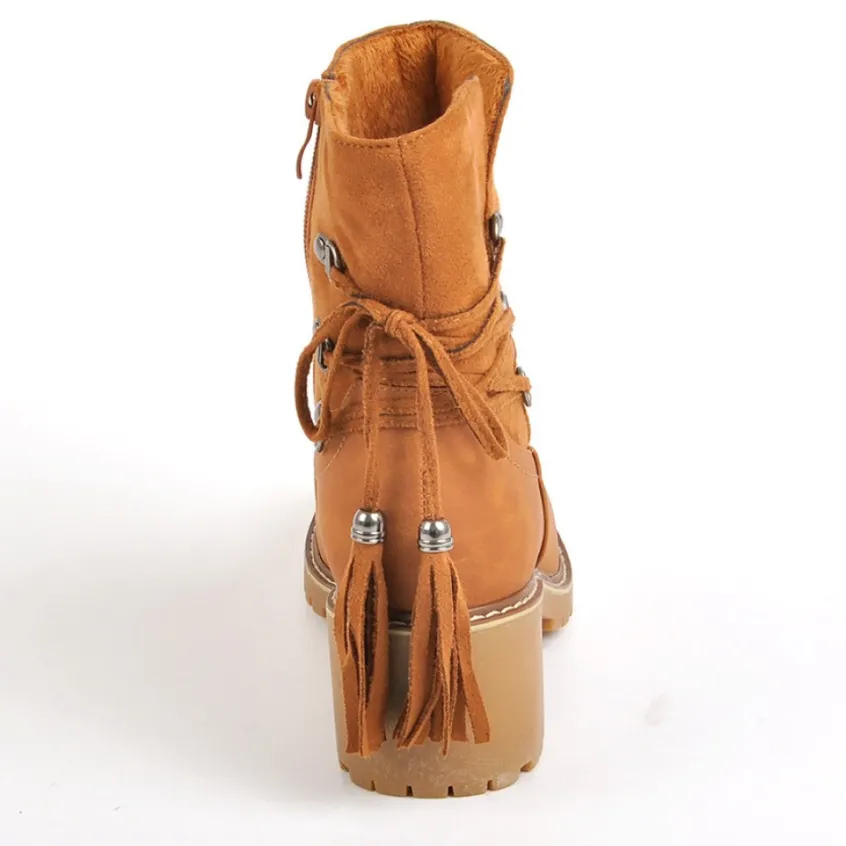 Boots, Bottines|OUTSHOES Bottines A Talons Avec Pampilles Marron