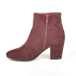 Boots, Bottines|VICE VERSA Bottines A Talons Avec Petits Clous Bordeaux