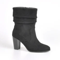 Boots, Bottines|MASCARA Bottines A Talons Avec Tige Plissee Noir