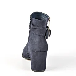 Boots, Bottines|VICE VERSA Bottines A Talons Avec Zip Decoratif Bleu Marine