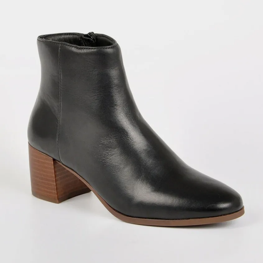 Boots, Bottines|TIPO ALTO Bottines A Talons Avec Zip Pratique Sur Le Cote Noir