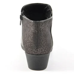 Chaussures Confort|SCALINA Bottines A Talons Bi-Matieres Noir