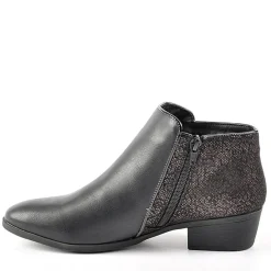 Chaussures Confort|SCALINA Bottines A Talons Bi-Matieres Noir