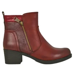 Boots, Bottines|SCALINA Bottines A Talons Bordeaux