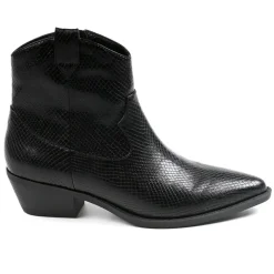 Boots, Bottines|VICE VERSA Bottines A Talons Femme Avec Effet Reptile Noir