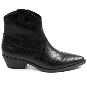 Boots, Bottines|VICE VERSA Bottines A Talons Femme Avec Effet Reptile Noir
