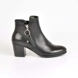 Boots, Bottines|TIPO ALTO Bottines A Talons Femme Avec Zip Sur Le Cote Noir