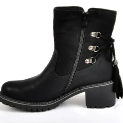 Boots, Bottines|OUTSHOES Bottines A Talons Femme Avec Pampilles Noir