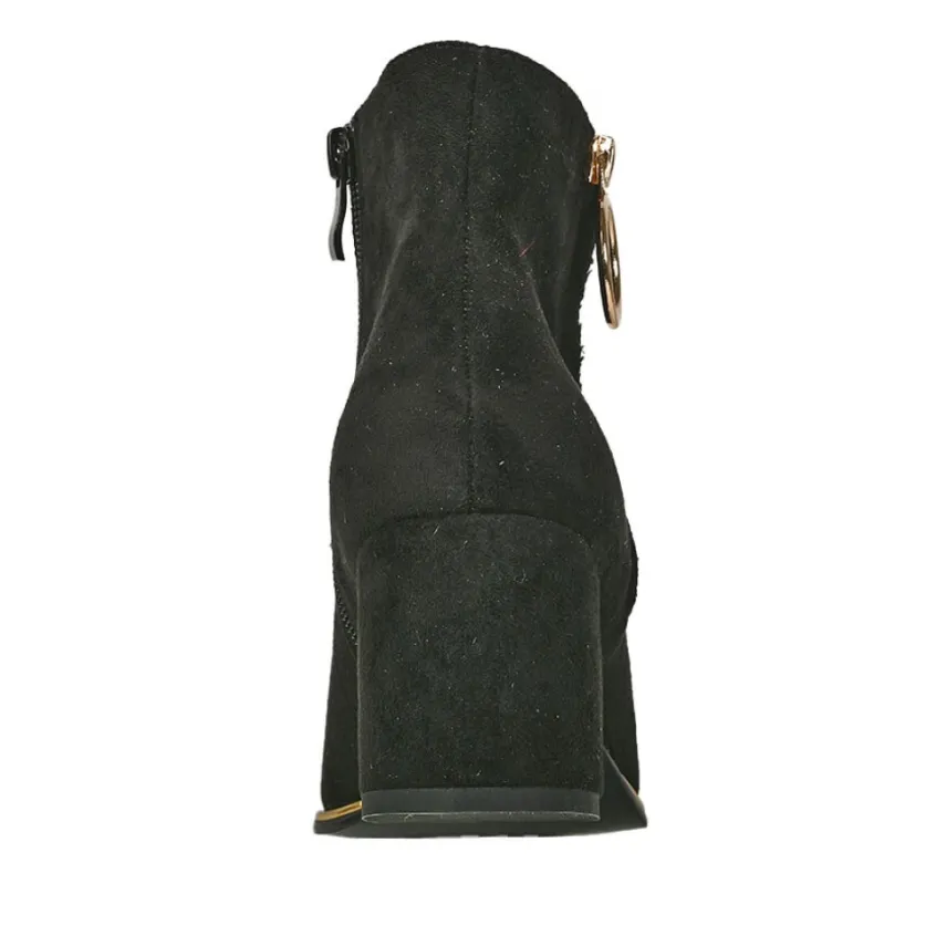 Boots, Bottines|MASCARA Bottines A Talons Femme Avec Zip Decoratif Noir