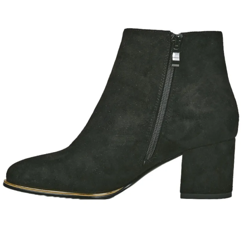 Boots, Bottines|MASCARA Bottines A Talons Femme Avec Zip Decoratif Noir