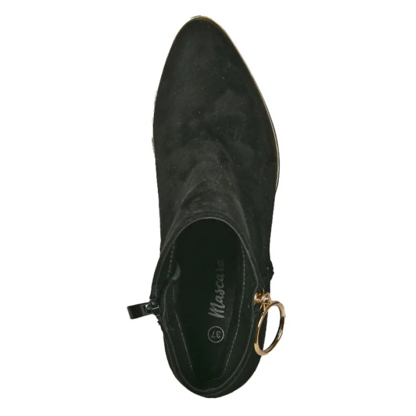 Boots, Bottines|MASCARA Bottines A Talons Femme Avec Zip Decoratif Noir