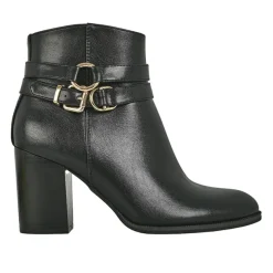 Boots, Bottines|MASCARA Bottines A Talons Femme Noir Avec Boucles Dorees