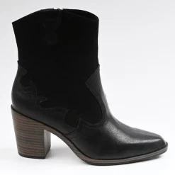 Boots, Bottines|VICE VERSA Bottines A Talons Femme Style Western Noir