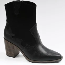 Boots, Bottines|VICE VERSA Bottines A Talons Femme Style Western Noir