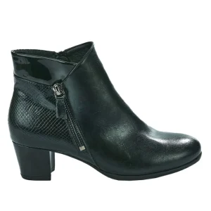Chaussures Confort|SCALINA Bottines A Talons Femme Noir