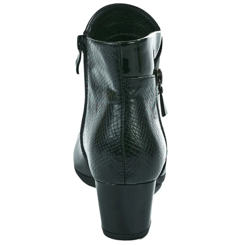 Chaussures Confort|SCALINA Bottines A Talons Femme Noir