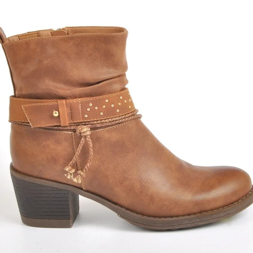 Boots, Bottines|VICE VERSA Bottines A Talons Femme Camel