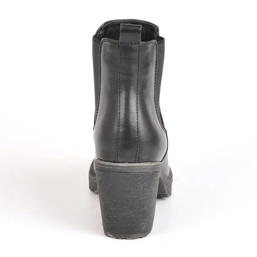 Boots, Bottines|VICE VERSA Bottines Chelsea A Talon Femme Noir