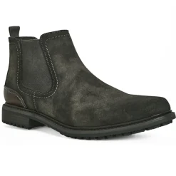 Boots, Bottines|FORTUNATO Bottines Chelsea Homme Noir Semelle Crantee