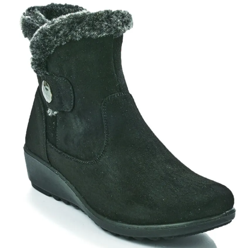 Chaussures Confort|LADY CONFORT Bottines Compensees Femme Noir