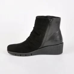 Chaussures Confort|SCALINA Bottines Compensees Semelles Souples Noir