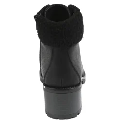 Boots, Bottines|VICE VERSA Bottines Femme A Talons Avec Col Fausse Fourrure Noir