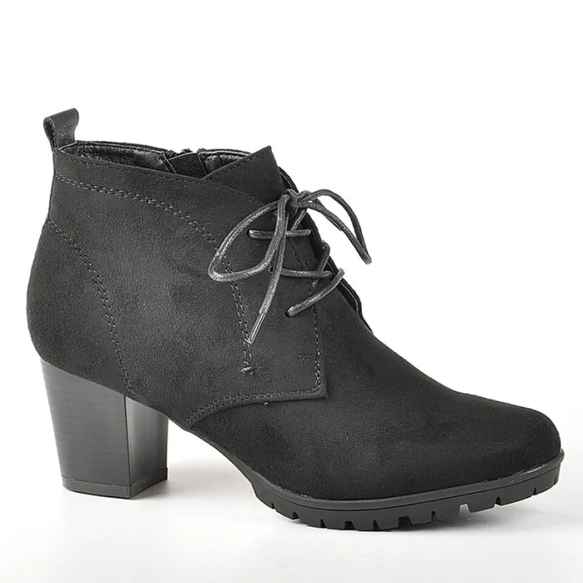 Chaussures Confort|SCALINA Bottines Femme A Talons Noir