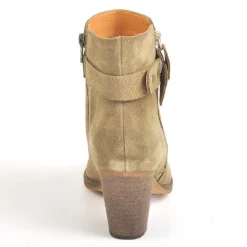 Boots, Bottines|TIPO ALTO Bottines Femme A Talons Style Western Kaki