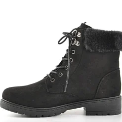 Boots, Bottines|VICE VERSA Bottines Femme Avec Col Fausse Fourrure Noir