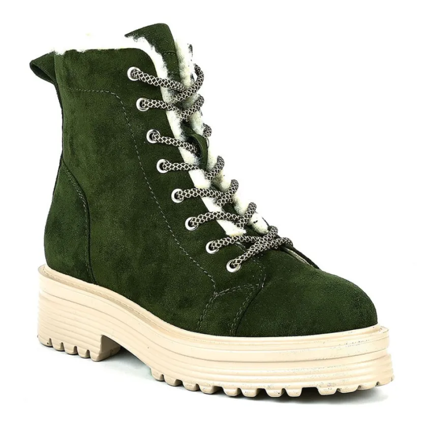 Boots, Bottines|OUTSHOES Bottines Femme Kaki