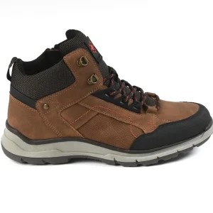 Boots, Bottines|RELIFE Bottines Homme Avec Lacets Montagne Marron