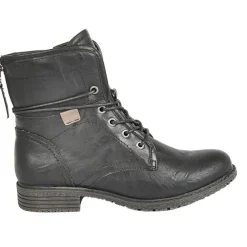 Boots, Bottines|VICE VERSA Bottines Plates A Lacets Femme Noir