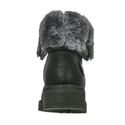 Boots, Bottines|OUTSHOES Bottines Plates Avec Col Fausse Fourrure Noir