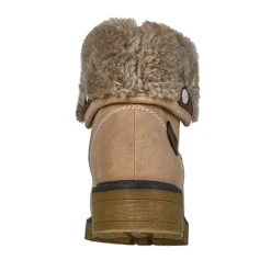 Boots, Bottines|OUTSHOES Bottines Plates Avec Col Fausse Fourrure Rose