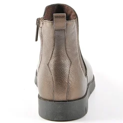 Chaussures Confort|SCALINA Bottines Plates Avec Elastiques Bronze