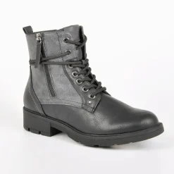 Boots, Bottines|VICE VERSA Bottines Plates Avec Zip Decoratif Noir