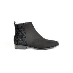 Boots, Bottines|VICE VERSA Bottines Plates Bi-Matieres Noir