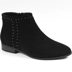 Boots, Bottines|VICE VERSA Bottines Plates Femme Avec Petits Clous Noir