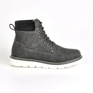 Boots, Bottines|OUTSHOES Bottines Plates Femme Avec Col Velours Noir